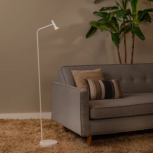 Lucide STIRLING - Rechargeable Floor lamp - Battery pack- LED 3 StepDim - 1x3W 2700K - White - atmosphere 1